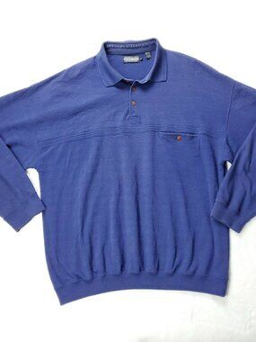 VINTAGE  Members Only Shirt Mens XL / 1X Blue Streetwear Sweatshirt y2K 90s 80s